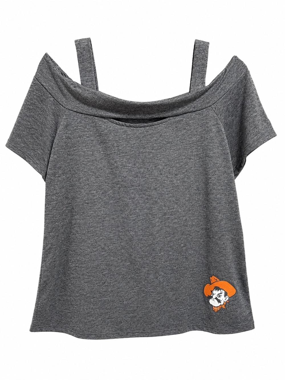 Gameday Couture Oklahoma State Cowboys Off Shoulder Top Gray